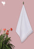 Handloom Cotton Bath Towel With Block Print Border